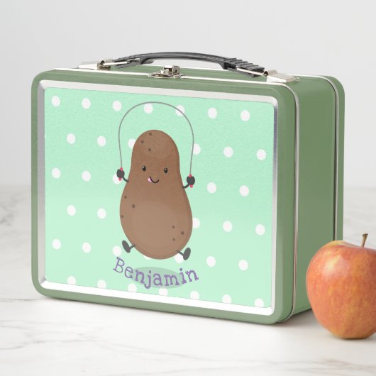 Cute happy potato springtouw cartoon (In situ)