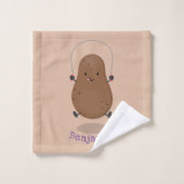 Cute happy potato springtouw cartoon bad handdoek (Wasdoekje)