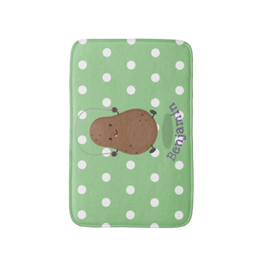 Cute happy potato springtouw cartoon badmat (Voorkant Verticaal)