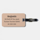 Cute happy potato springtouw cartoon bagagelabel (Achterkant horizontaal)