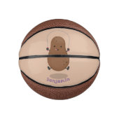 Cute happy potato springtouw cartoon basketbal (Voorkant)