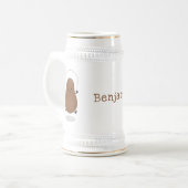 Cute happy potato springtouw cartoon bierpul (Voorkant links)