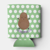 Cute happy potato springtouw cartoon blikjeskoeler (Achterkant)