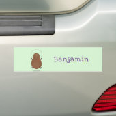 Cute happy potato springtouw cartoon bumpersticker (Op auto)