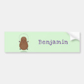 Cute happy potato springtouw cartoon bumpersticker (Voorkant)