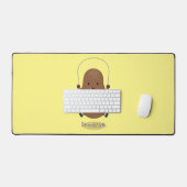 Cute happy potato springtouw cartoon bureaumat (Keyboard & Muis)