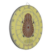 Cute happy potato springtouw cartoon dartbord (Voorkant Links)