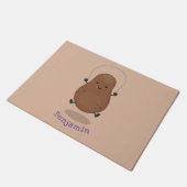 Cute happy potato springtouw cartoon deurmat (Schuin)