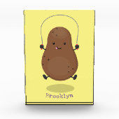 Cute happy potato springtouw cartoon fotoblokken (Voorkant)
