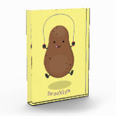 Cute happy potato springtouw cartoon fotoblokken (Links)
