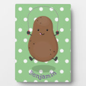 Cute happy potato springtouw cartoon fotoplaat (voorkant)