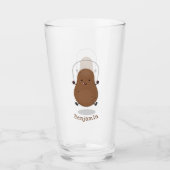 Cute happy potato springtouw cartoon glas (Voorkant)