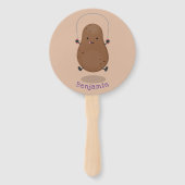 Cute happy potato springtouw cartoon handwaaier (Voorkant)