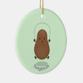 Cute happy potato springtouw cartoon keramisch ornament (Rechts)