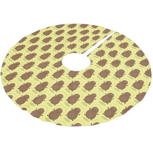 Cute happy potato springtouw cartoon kerstboom rok (Gekanteld)