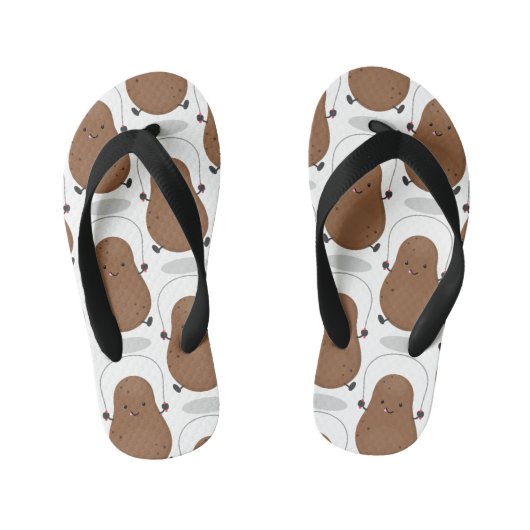 Cute happy potato springtouw cartoon kinder teenslippers (Voetbed)