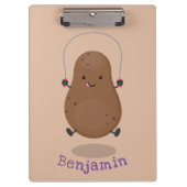 Cute happy potato springtouw cartoon klembord (Voorkant)