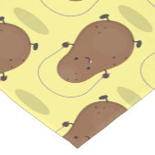 Cute happy potato springtouw cartoon korte tafelloper (Hoek)