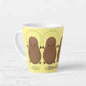 Cute happy potato springtouw cartoon latte mok (Linkerhoek)