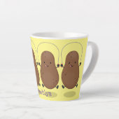 Cute happy potato springtouw cartoon latte mok (Rechterhoek)