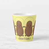 Cute happy potato springtouw cartoon latte mok (Voorkant)