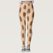 Cute happy potato springtouw cartoon leggings (Voorkant)