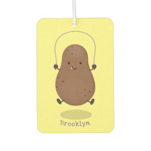 Cute happy potato springtouw cartoon luchtverfrisser