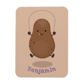 Cute happy potato springtouw cartoon magneet (Verticaal)