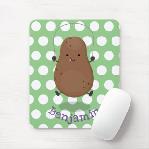 Cute happy potato springtouw cartoon muismat