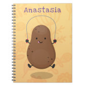 Cute happy potato springtouw cartoon notitieboek (Voorkant)