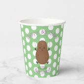 Cute happy potato springtouw cartoon papieren bekers (Achterkant)