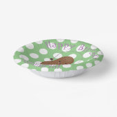 Cute happy potato springtouw cartoon papieren kommen (Gebogen)