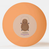 Cute happy potato springtouw cartoon pingpongbal (Achterkant)