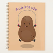 Cute happy potato springtouw cartoon planner (Voorkant)