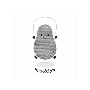 Cute happy potato springtouw cartoon rubberstempel
