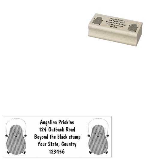 Cute happy potato springtouw cartoon rubberstempel (Gestempeld)