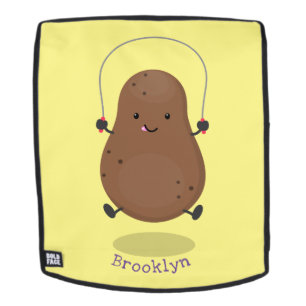 Cute happy potato springtouw cartoon rugtassen