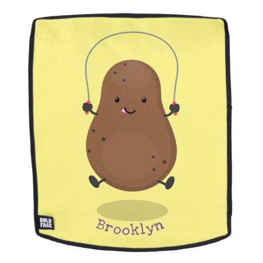 Cute happy potato springtouw cartoon rugtassen (Verwijderbaar gezicht)