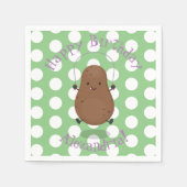 Cute happy potato springtouw cartoon servet (Voorkant)