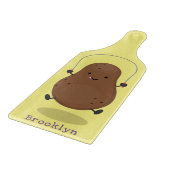 Cute happy potato springtouw cartoon snijplank (Hoek)