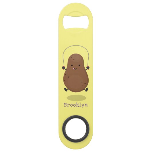 Cute happy potato springtouw cartoon speed flessenopener (Achterkant)