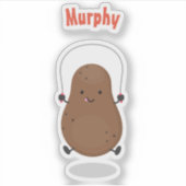 Cute happy potato springtouw cartoon sticker (Voorkant)