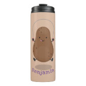 Cute happy potato springtouw cartoon thermosbeker (Voorkant)