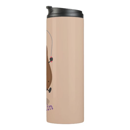 Cute happy potato springtouw cartoon thermosbeker (Geroteerd rechts)