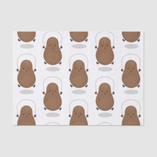 Cute happy potato springtouw cartoon tissuepapier