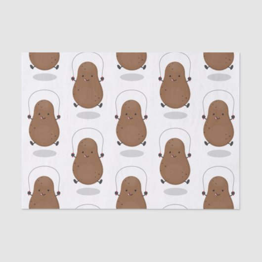 Cute happy potato springtouw cartoon tissuepapier (Voorkant)