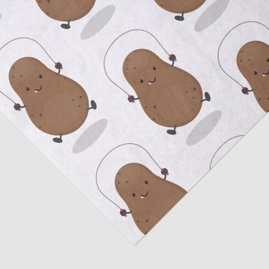Cute happy potato springtouw cartoon tissuepapier (Detail)