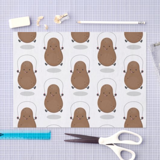 Cute happy potato springtouw cartoon tissuepapier (Craft)