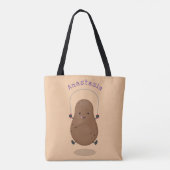 Cute happy potato springtouw cartoon tote bag (Achterkant)