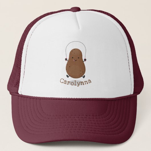 Cute happy potato springtouw cartoon trucker pet (Voorkant)